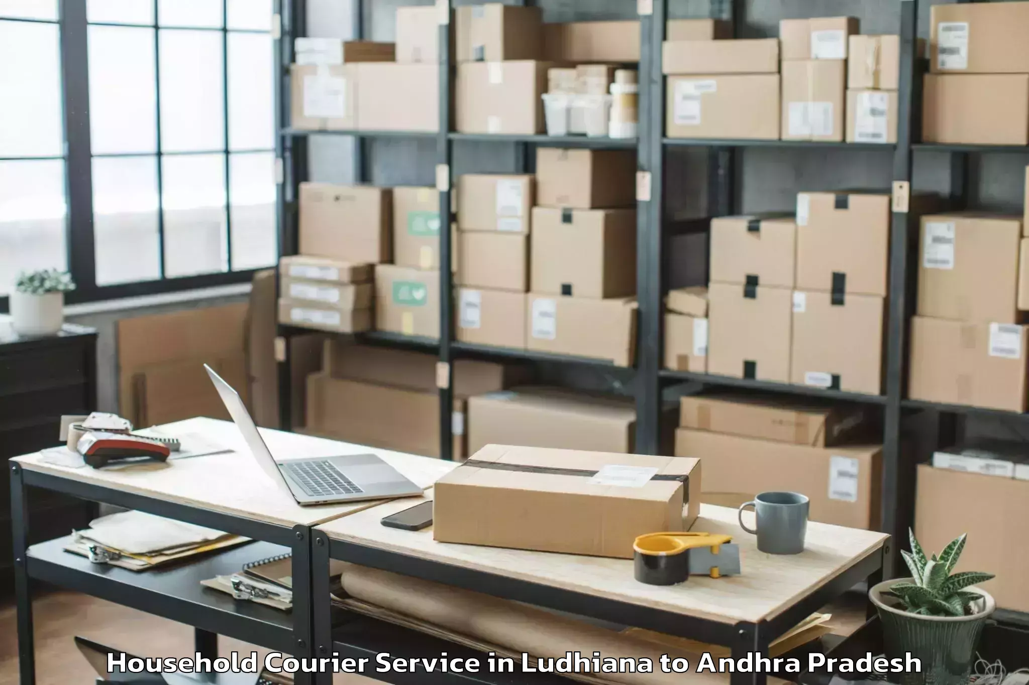 Professional Ludhiana to Buchinaidu Kandriga Household Courier